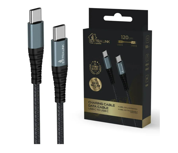ExtraLink Smart Life USB-C 1,2m Czarny - 1550950 - zdjęcie